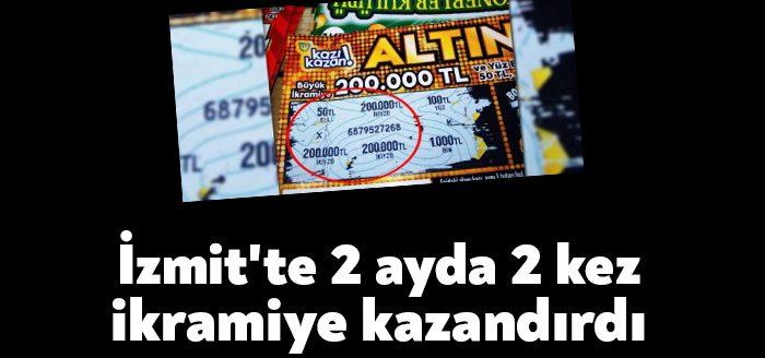 İZMİT´te ekim ayında sattığı kazı kazanla 200 bin TL'lik ikramiye kazandıran gezici