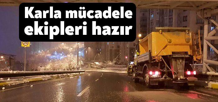 Büyükşehir’in karla mücadele ekipleri çarşamba günü itibariyle Kocaeli genelinde etkisini