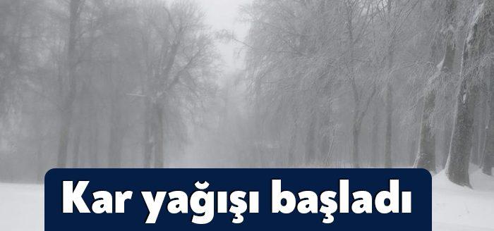 Kocaeli’nin Kartepe ilçesinde merakla beklenen yoğun kar yağışı başladı.