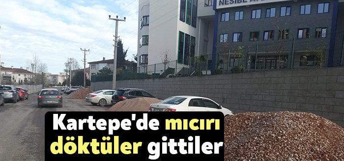 Kartepe Dumlupınar Mahallesi Gülümser Sokak'ta bulunan yaya kaldırımı yok edildi.