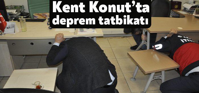 Gerçeğini aratmayan tatbikatta Kent Konut personeli, Genel Müdürlük binasını tahliye