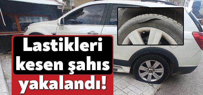 Kocaeli Gölcük’te park halindeki 11 adet aracın lastiklerini çakı ile