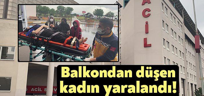 Kocaeli’nin Gebze ilçesinde balkonda dururken dengesini kaybedip düşen kadın yaralandı.