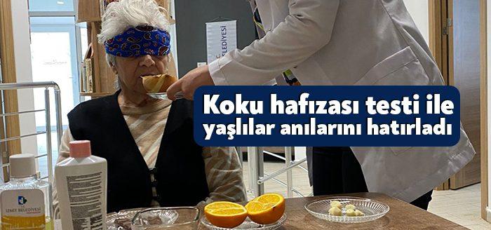 İzmit Belediyesi Alzehimer Yaşam Evi’nden hizmet alan yaşlılar, koku hafıza