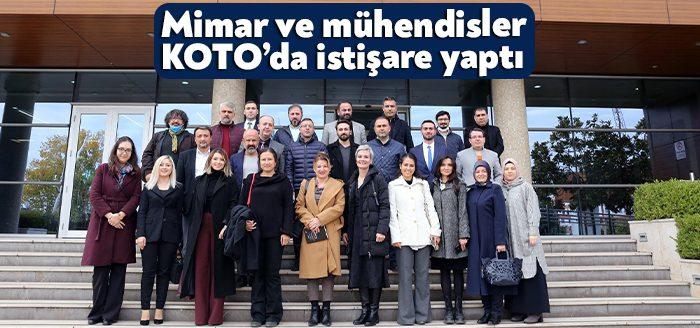 KOTO 18. Meslek Komitesi bünyesinde faaliyet gösteren mimar ve mühendisler