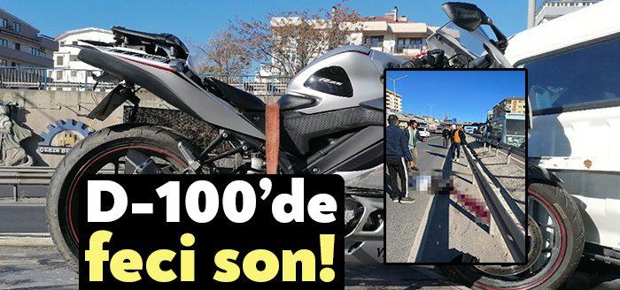 Kocaeli’nin Gebze ilçesi D-100 Karayolunda seyir halindeyken önünde ilerleyen kamyona