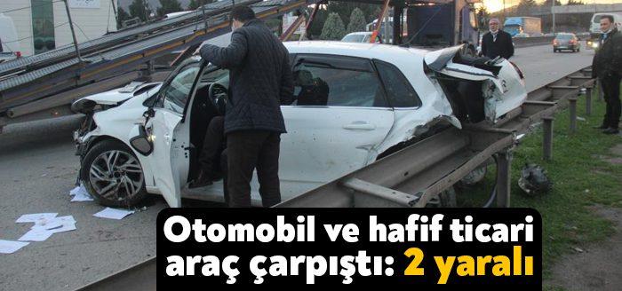 Kocaeli'nin Başiskele ilçesinde otomobil ve hafif ticari aracın çarpışması neticesinde