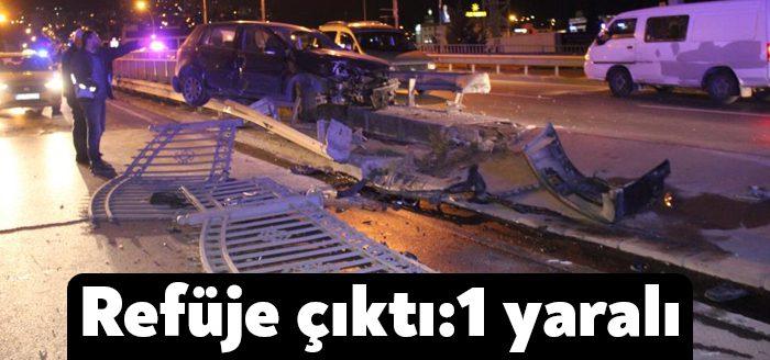 Kocaeli’nin İzmit ilçesinde otomobilinin direksiyon hakimiyetini kaybeden kadın sürücü, önce