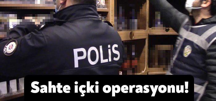 Kocaeli’de polis ekipleri, sahte ve kaçak alkol satışının önüne geçmek