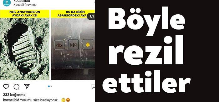 Kocaeli Büyükşehir Belediyesi, üst geçit asansörünün düğmesine ayak iz bırakan