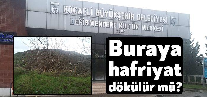 Gölcük Halıdere Değirmendere arası sahil dolgusu sahasına moloz dökülüyor.