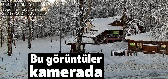 Gölcük Eriklitepe Tabiat Parkı ve Kartepe’de oluşan seyrine doyumsuz kar