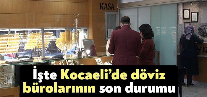 Dövizin ani düşüşüyle birlikte Kocaeli'deki döviz bürolarında hareketlilik yaşanmadı.