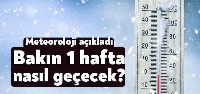 Meteoroloji Genel Müdürlüğü (MGM), hava sıcaklığının hafta boyunca Marmara ve