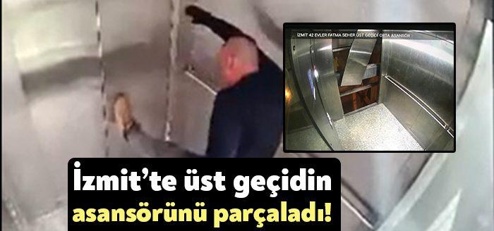 Bindiği asansöre zarar veren şahsın yaptıkları görenleri şaşkına çevirdi. Engelli,