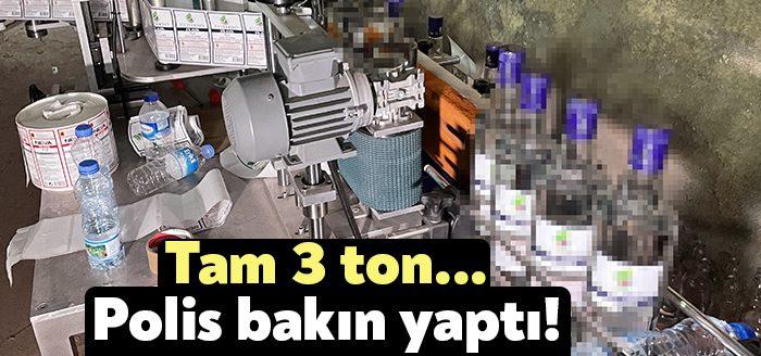 Kocaeli'nin Kartepe ilçesinde üretim haneye çevrilen depoya KOM polisi tarafından