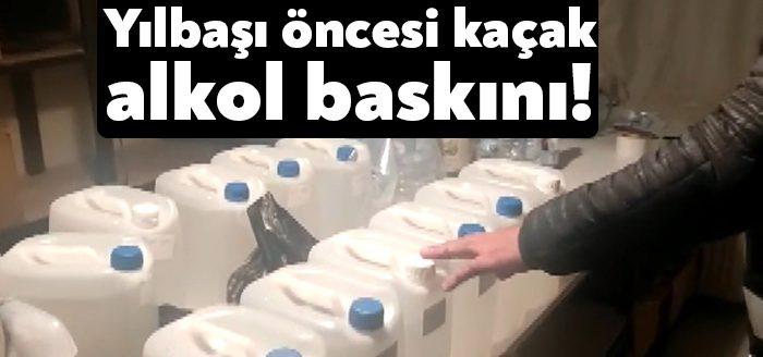 Kocaeli'nin İzmit ilçesinde polis ekipleri tarafından düzenlenen operasyonda litrelerce etil