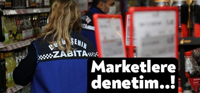 Kocaeli Büyükşehir Belediyesi Zabıta ekipleri, marketlerde raf ve kasa fiyatlarına