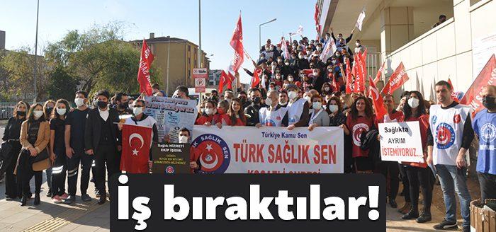 Türk Sağlık-Sen Genel Merkezi tarafından 1 günlük iş bırakma eylemi