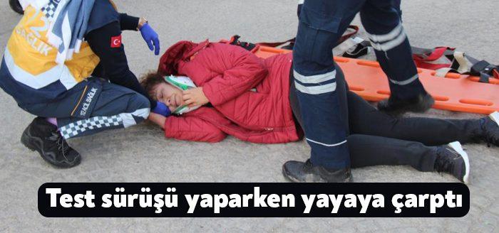 Kocaeli’nin İzmit ilçesinde test sürüşü yapan şahıs, çarptığı yayayı hastanelik