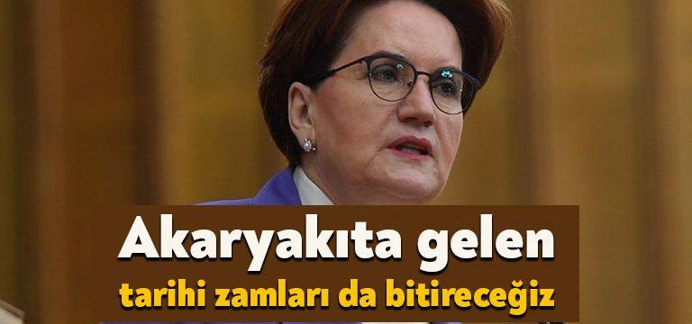 İYİ Parti lideri Meral Akşener, partili cumhurbaşkanlığı sisteminden önceki benzin