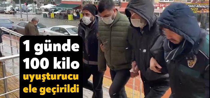 Kocaeli’de İl Emniyet Müdürlüğü ekipleri 24 Ocak’ta 100 kilograma yakın