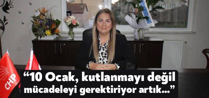 CHP Kartepe İlçe Başkanı Nilay Merttürk, 10 Ocak Çalışan Gazeteciler