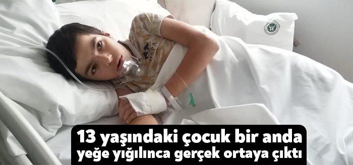 Kocaeli’nin Darıca ilçesinde 13 yaşındaki çocuk, sırtına isabet eden yorgun