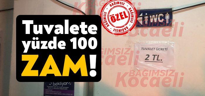 Kocaeli'nin İzmit ilçesinde faaliyet gösteren Belsa Plaza AVM'nin tuvalet ücretlerine