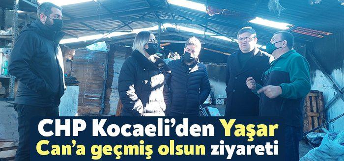 CHP Kocaeli İl Başkanı Harun Özgür Yıldızlı ve yönetimi, imalathanesinde