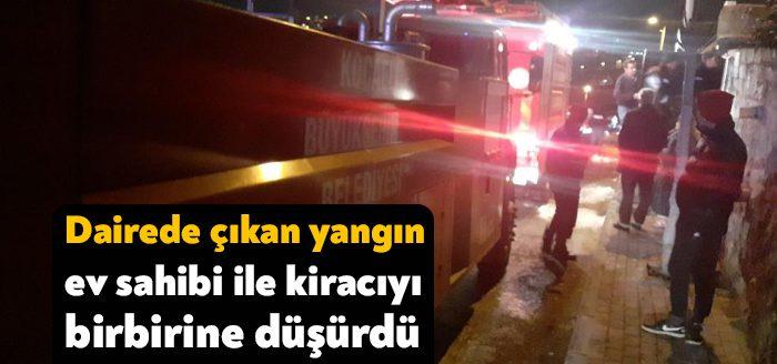 Kocaeli’de bir apartmanın giriş katında çıkan yangın gerginliğe neden oldu.