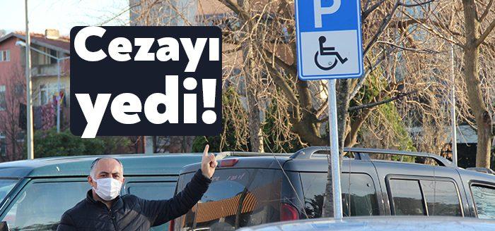  Kocaeli'de engelli park yerine otomobilini park eden şahıs, gelen cezaya