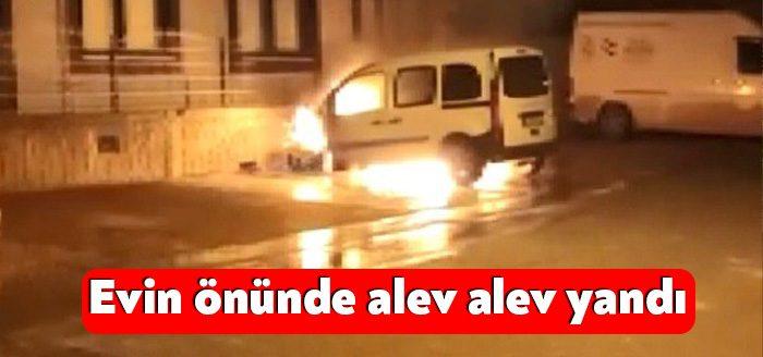 Kocaeli’de evin önünde park halindeki araçta çıkan yangın paniğe sebep