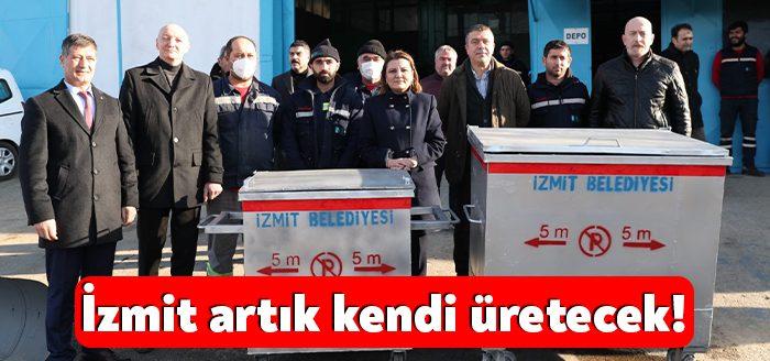 İzmit Belediyesi kendi imkanlarıyla 2 tip çöp konteyneri üretti. İzmit