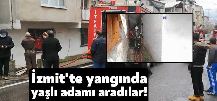 Kocaeli'de, bir apartmanın zemin katında çıkan yangın paniğe sebep oldu.