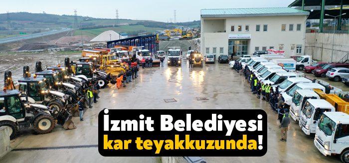 İzmit Belediyesinin ‘kar timi’, İzmit için yapılan kar yağışı uyarısı