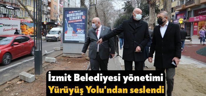 İzmit Belediyesi yönetimi, Yeşilova’daki çalışmalar için açıklamalar yapan AK Partili