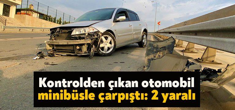 Kocaeli’nin Gebze ilçesinde yokuş aşağıya inerken yoldan çıkan otomobil, karşı