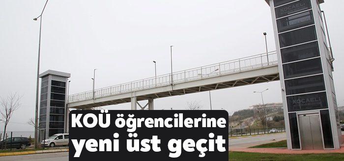 Kocaeli Büyükşehir tarafından Kocaeli Üniversitesi yurtlar bölgesinde yapılan çelik yaya