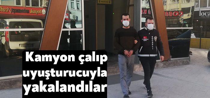 Başiskele’de park halindeki kamyonu çaldıkları öne sürülen 2 kişi polis