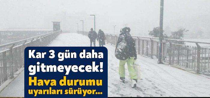 Meteoroloji Genel Müdürlüğü'nün tahminlerine göre yurdu saran karlı hava dalgası