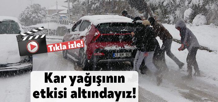 Kocaeli'de yoğun kar yağışı kenti etkisi altına aldı. Karla kaplı