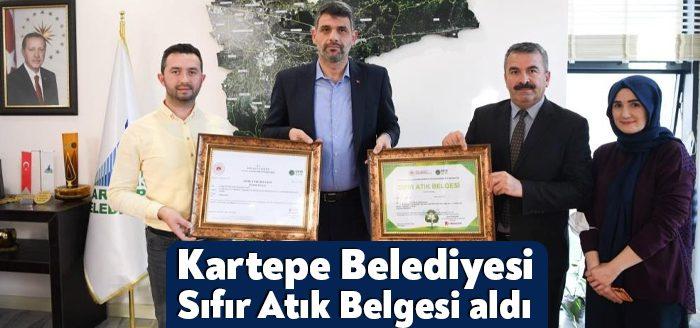 Kartepe Belediyesi, çevre çalışmaları kapsamında "Sıfır Atık Belgesi" aldı.