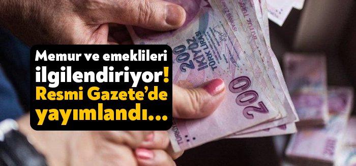 Memur ve memur emeklilerinin 2024 ve 2025 yılını içeren zam