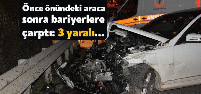 Kocaeli’nin Kartepe ilçesinde iki aracın karıştığı kazada 3 kişi yaralandı.