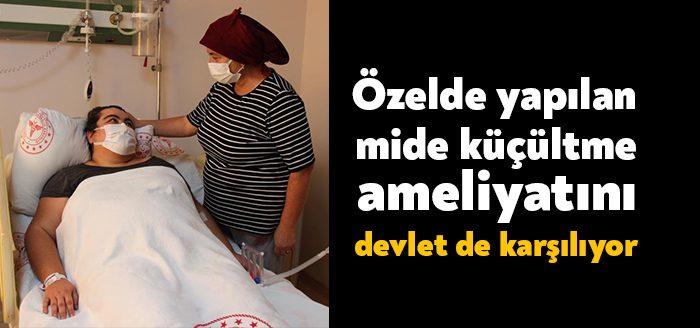 Kocaeli'de, İzmit Seka Devlet Hastanesi'nde tüp mide ameliyatı olan 132