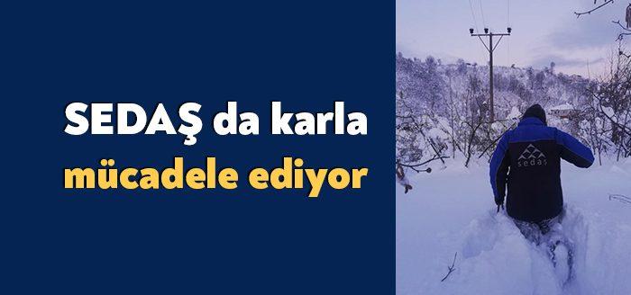 Gece saatlerinde başlayan kar yağışına karşı enerji sürekliliğini korumak için