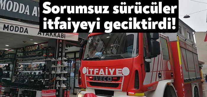 Kocaeli’nin Gebze ilçesinde bulunan bir iş yerinden çıkan soba dumanı