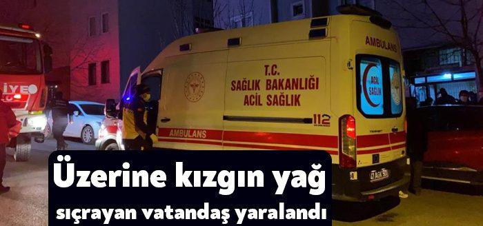 Kocaeli’nin Gebze ilçesinde bulunan bir evde, ocağa koyulan yağın parlaması