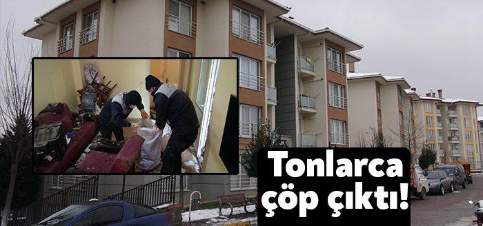 Kocaeli'nin Başiskele ilçesinde yaşlı bir adamın yaşadığı apartman dairesinden tonlarca